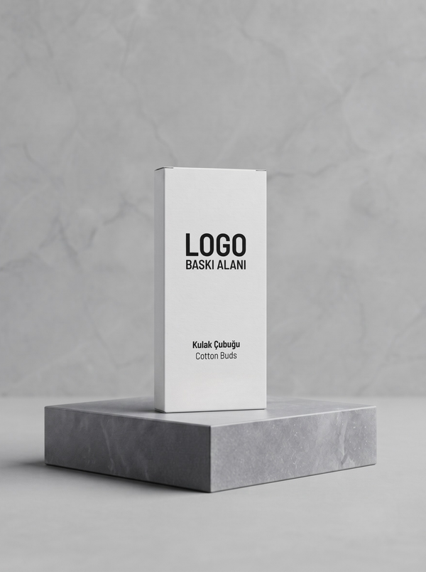 Logo Baskılı Kutulu Kulak Pamuğu